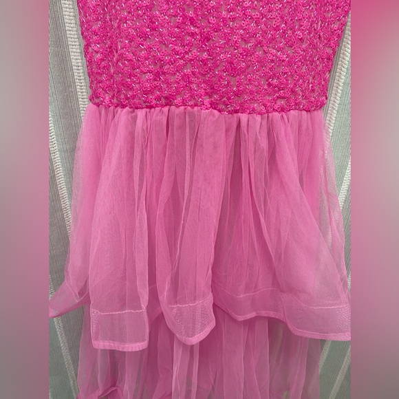 NWT Pink Sequin and Tulle‎ Mermaid Prom Homecoming Dress Size M - Picture 4 of 16